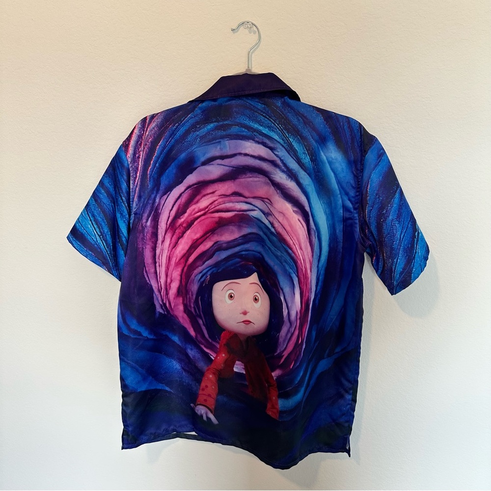 RARE Coraline Other World Portal Woven Button-Up